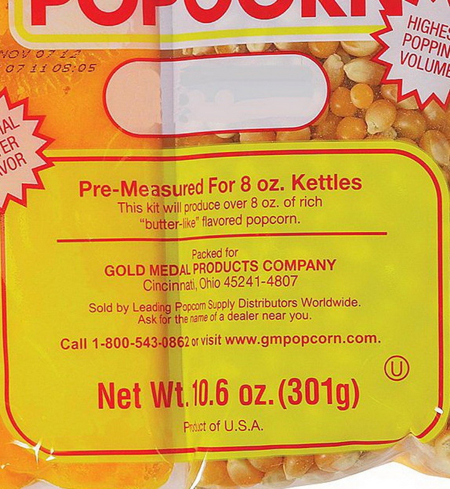 Gold Medal Mega Pop Popcorn Kit Corn Oil & Salt 4 6 8 12 14 16 Ounce oz Kettles