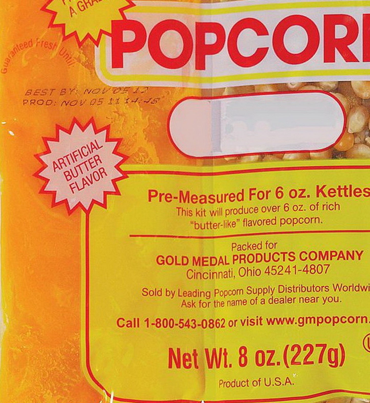Gold Medal Mega Pop Popcorn Kit Corn Oil & Salt 4 6 8 12 14 16 Ounce oz Kettles