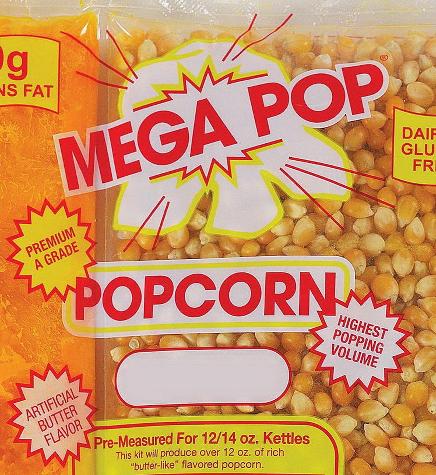 Gold Medal Mega Pop Popcorn Kit Corn Oil & Salt 4 6 8 12 14 16 Ounce oz Kettles