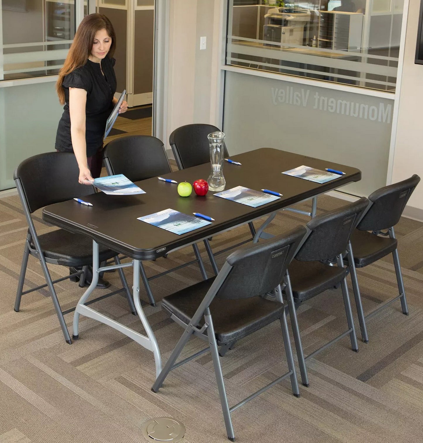 Commercial Grade Table Plastic Top Folding Stacking 6' x 30" Indoor Outdoor