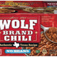 Wolf Brand Beef Chili 15 oz Cans 6 pk Six Pack No Bean Texas #1