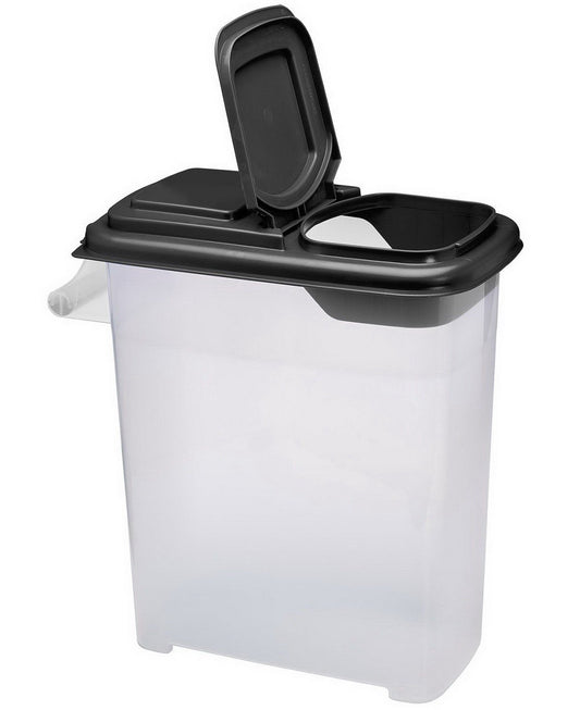 Pet Food Storage Bin Dispenser Plastic with Lid Dog Cat 32 Quart