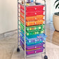 10 Drawer Rolling Scrapbook Paper Storage Organizer Cart Office School Tools