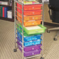 10 Drawer Rolling Scrapbook Paper Storage Organizer Cart Office School Tools