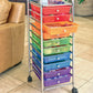 10 Drawer Rolling Scrapbook Paper Storage Organizer Cart Office School Tools