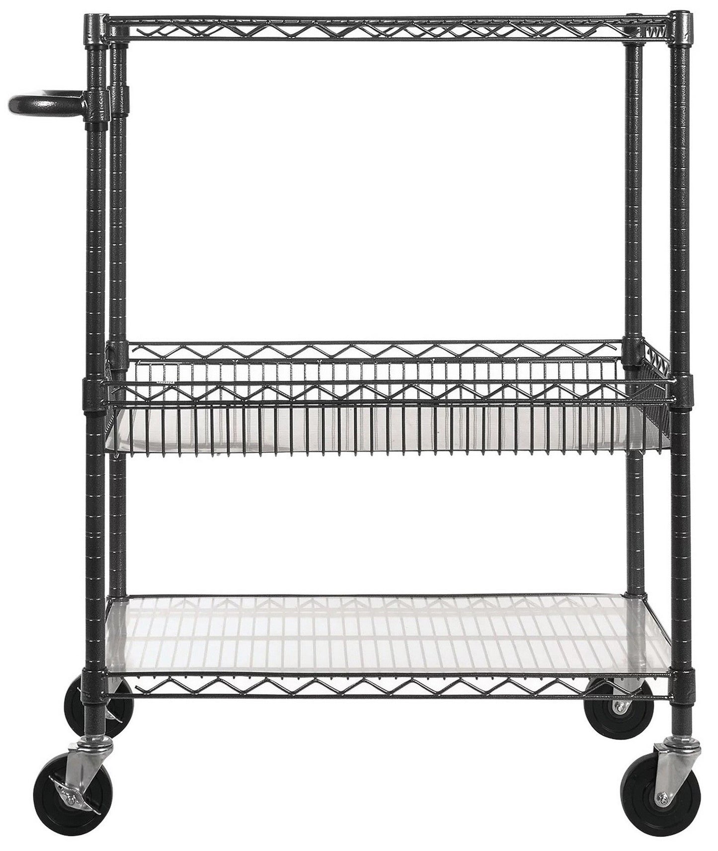 3 Shelf Rolling Steel Commercial Utility Cart Kitchen NSF Catering Medical Tool