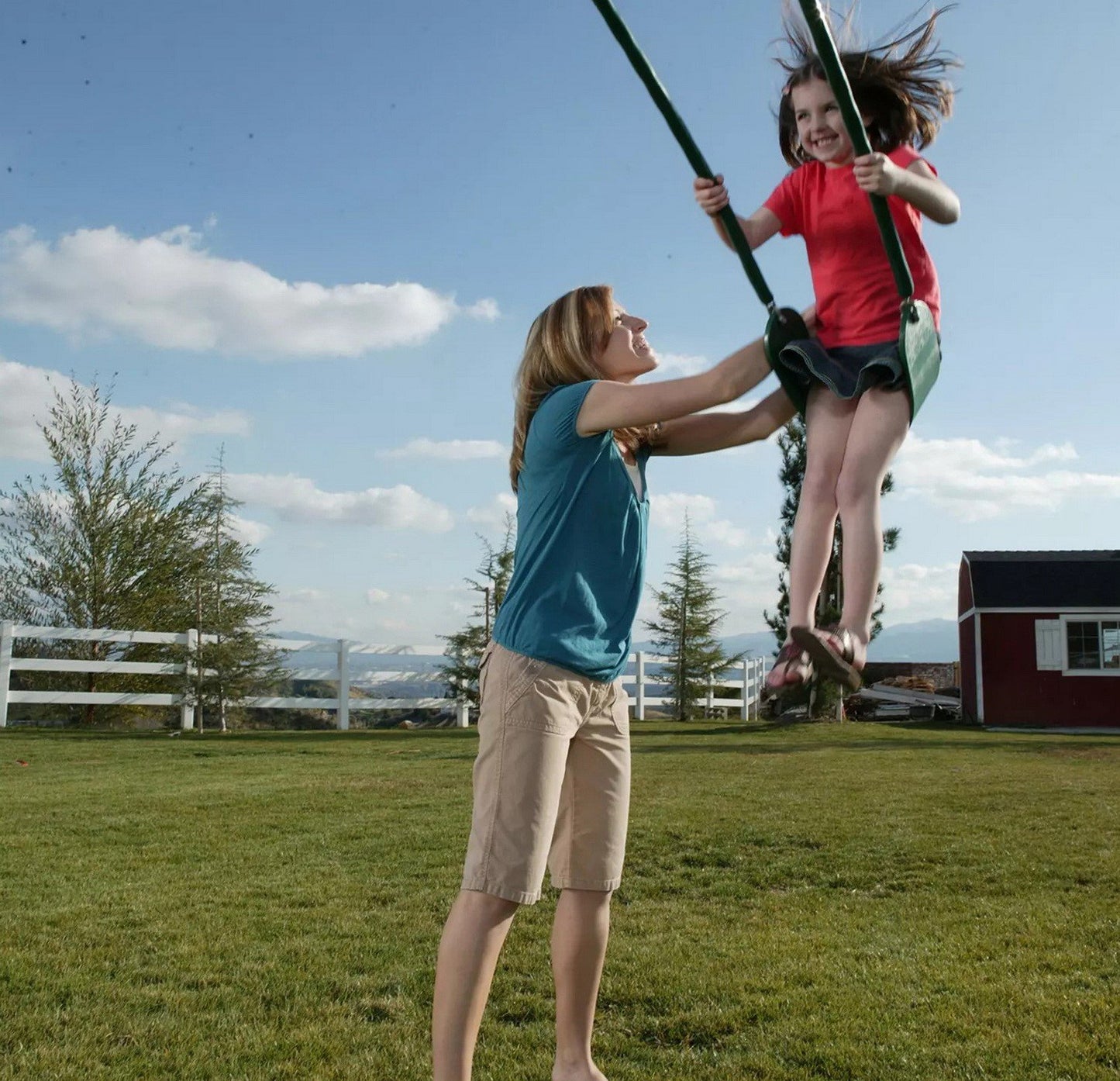 Heavy Duty Steel Swing Set with Trapeze Bar Gym Rings and 2 Belt Swings 10'