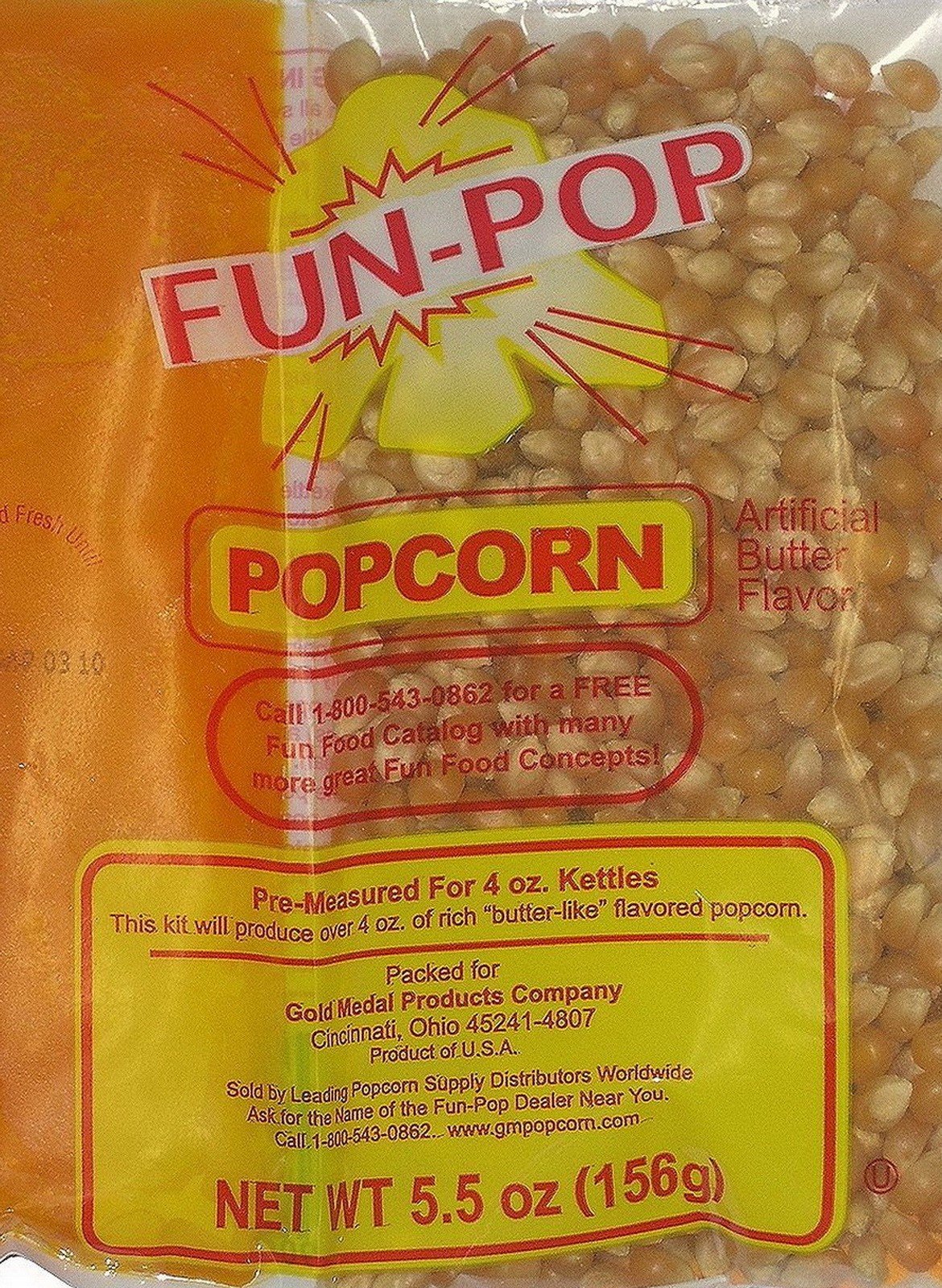 Gold Medal Mega Pop Popcorn Kit Corn Oil & Salt 4 6 8 12 14 16 Ounce oz Kettles