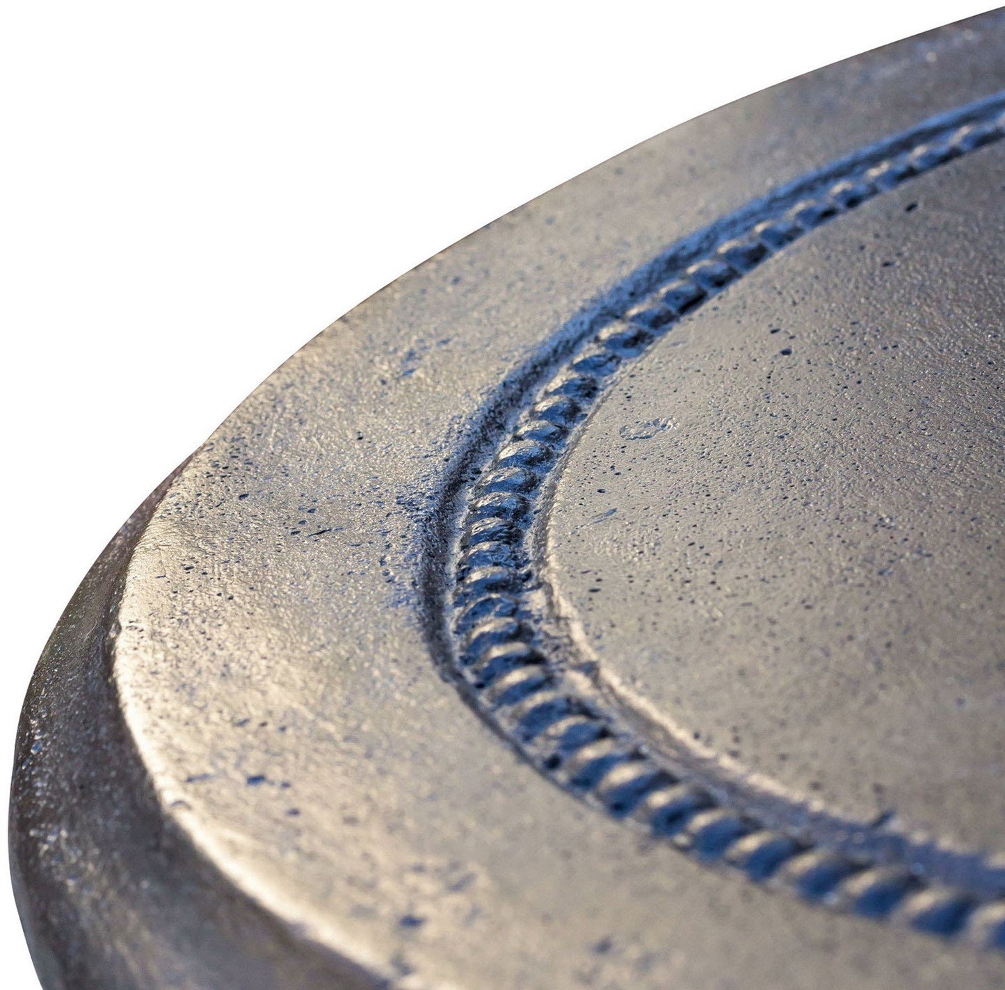 24" Tall Indoor Outdoor Cast Stone Side Table 20" Round