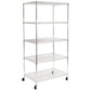 Heavy Duty 5 Level Steel Wire Shelving System Steel Wire Rack 36" x 24" x 72"