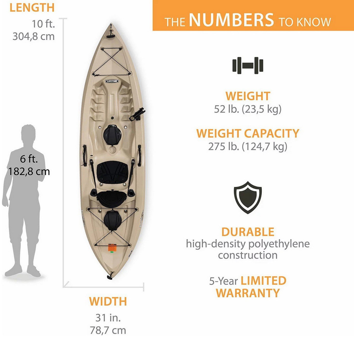Two 10' Sit On Top Fishing Kayaks Lifetime Tamarack With Paddles