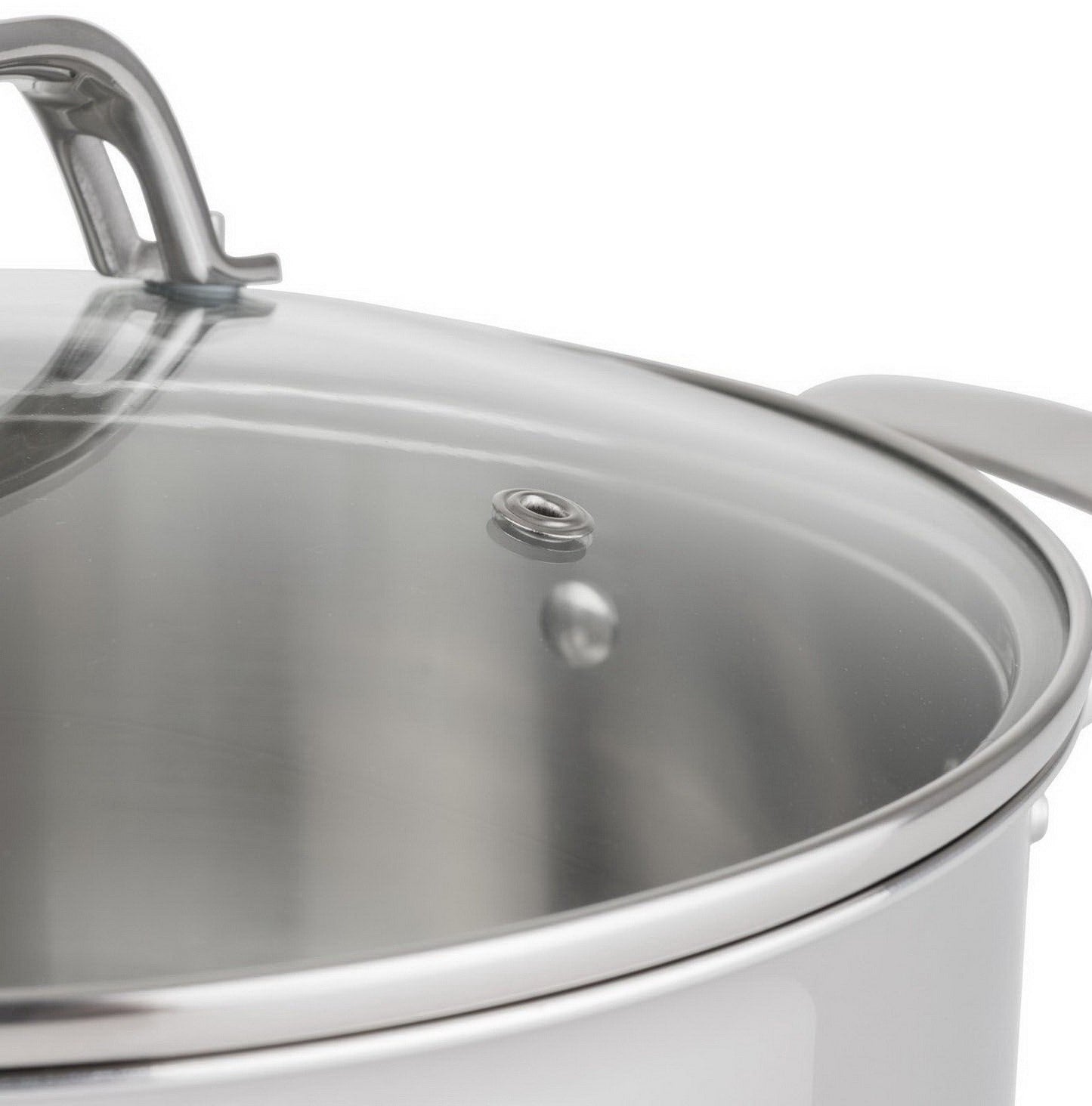 Viking 13 pc Tri-Ply Stainless Steel Cookware Set Glass Lids Induction Ready