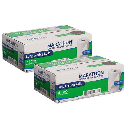 Paper Towels for Marathon Hand Towel Dispenser Case of 6 Rolls 700' Each