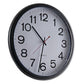 Large Numbers 13.5" Round Wall Office Clock Black Quartz