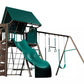 Huge Outdoor Playground Swing Set Club House Trapeze Wavy Slide Climbing Wall