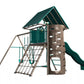 Huge Outdoor Playground Swing Set Club House Trapeze Wavy Slide Climbing Wall