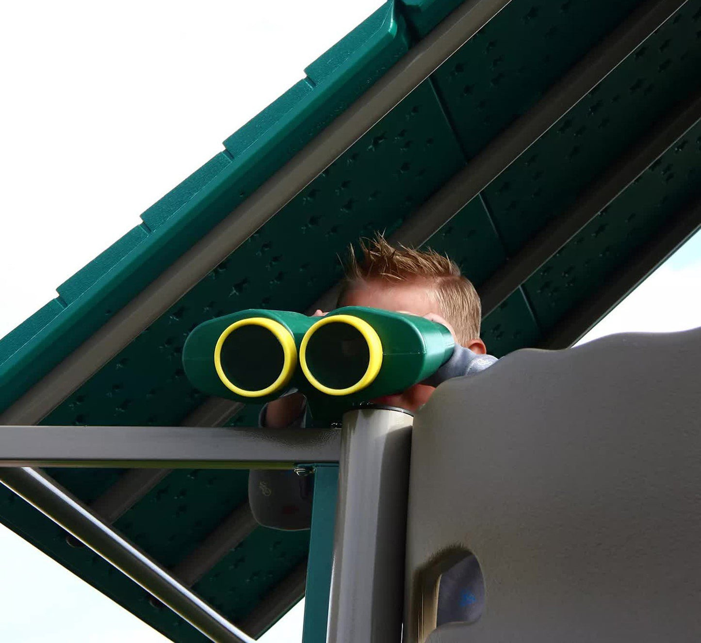 Huge Outdoor Playground Swing Set Club House Trapeze Wavy Slide Climbing Wall