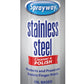 Sprayway Stainless Steel Kitchen Cleaner & Polisher 6 Pack 15 oz Spray Cans NSF