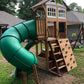 Large Cedar Wood Playground Swing Set Play Set 2 Slides Clubhouse