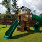 Large Cedar Wood Playground Swing Set Play Set 2 Slides Clubhouse