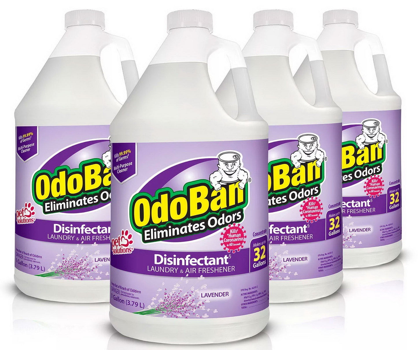 4 Gallons OdoBan Odor Eliminator and Disinfectant Concentrate Lavender Scent