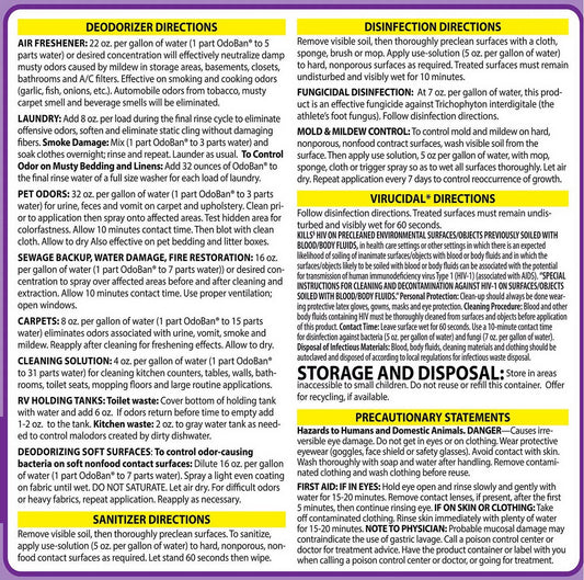 4 Gallons OdoBan Odor Eliminator and Disinfectant Concentrate Lavender Scent