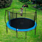 14' Round Trampoline with Basketball Goal Ball Safety Net Enclosure Bounce Pro