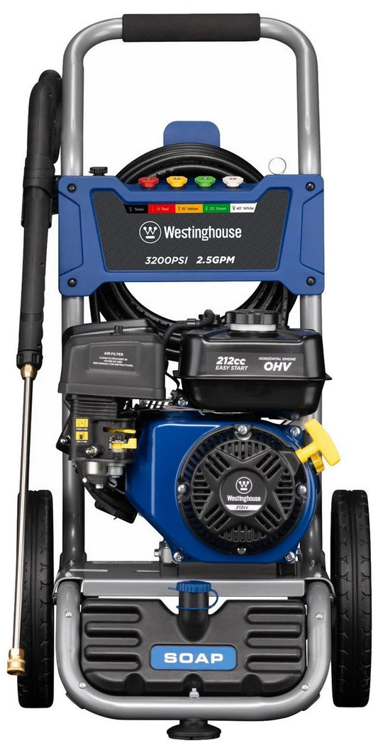 3200 PSI 2.5 GPM Gas Powered Pressure Washer with Soap Tank 5 Quick Connect Tips