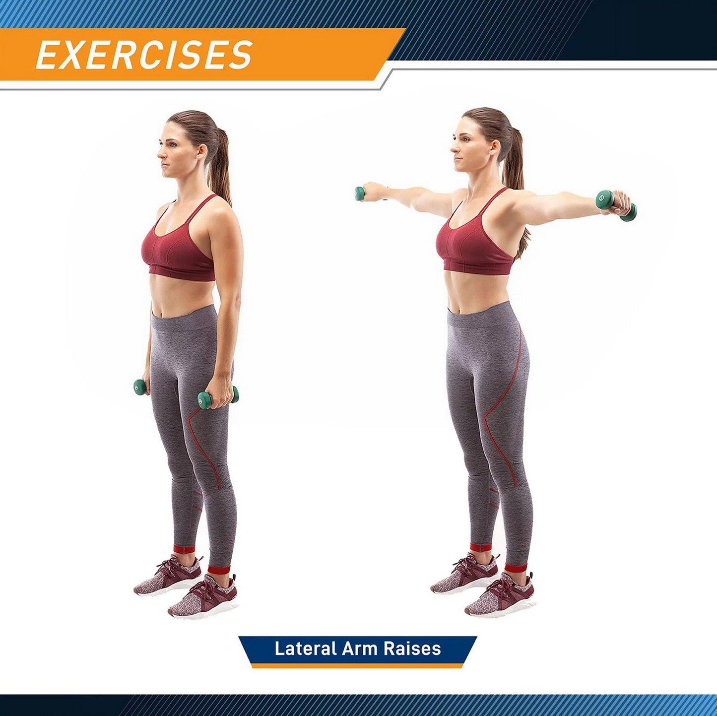 Marcy 2 3 & 5 Pound Neoprene Dumbbell Set Strength Training Weights Storage Case