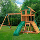 Gorilla Playset Huge Cedar Wood Wooden Swing Set 2 Slides Rock Wall Sandbox