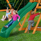 Gorilla Playset Huge Cedar Wood Wooden Swing Set 2 Slides Rock Wall Sandbox