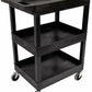 24" x 18" Heavy Duty Utility Cart 3 Deep Tub Shelves Home Garage Office Plastic