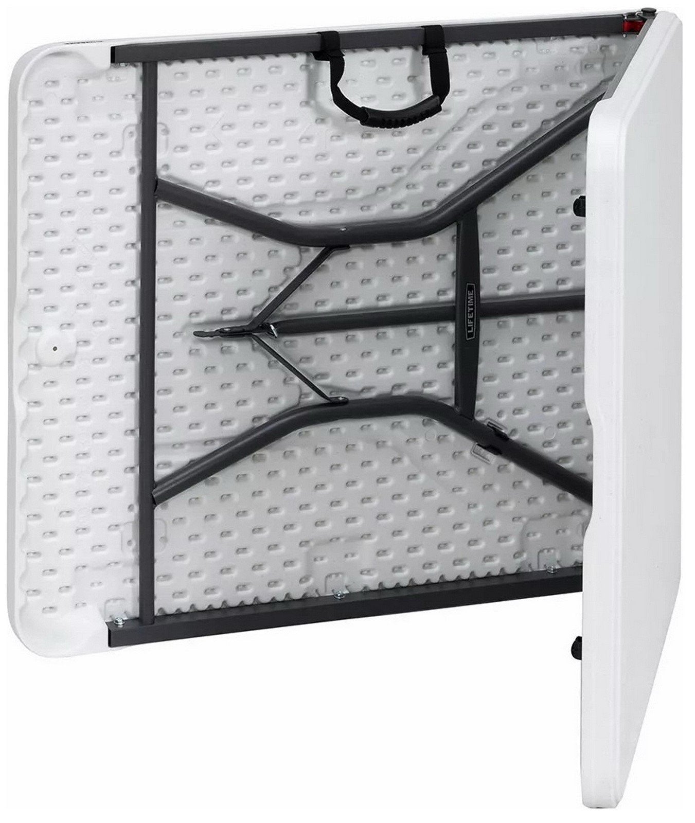 6' Long Folding Table Fold In Half HDPE Top Steel Frame 72" x 30"