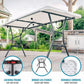 6' Long Folding Table Fold In Half HDPE Top Steel Frame 72" x 30"