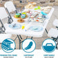 6' Long Folding Table Fold In Half HDPE Top Steel Frame 72" x 30"