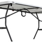 6' Long Folding Table Fold In Half HDPE Top Steel Frame 72" x 30"