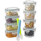 Glasslock 18 36 54 Piece Baby Food Glass Food Container Storage Set + 2 Spoons