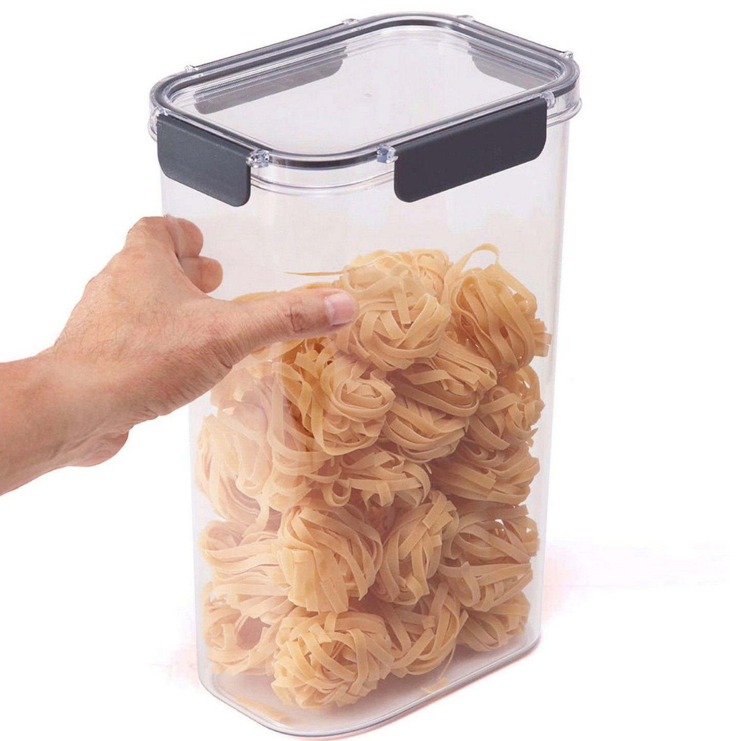 10 pc Airtight Food Storage Containers Set Clear Plastic Pantry Canisters