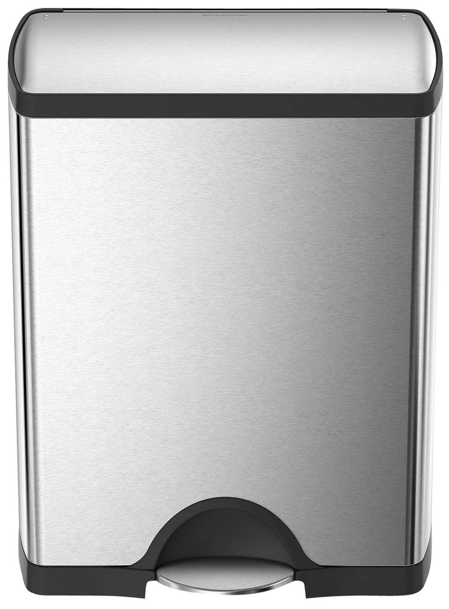 12 Gallon Dual Compartment Stainless Steel Step Trash Can Garbage Bin