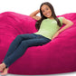 Comfy Sacks 6’ Memory Foam Bean Bag Chair Lounger Black Gray Navy Pink Red