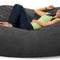 Comfy Sacks 6’ Memory Foam Bean Bag Chair Lounger Black Gray Navy Pink Red