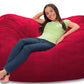 Comfy Sacks 6’ Memory Foam Bean Bag Chair Lounger Black Gray Navy Pink Red