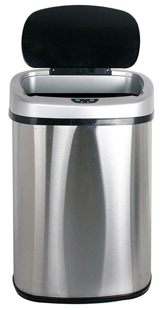 13 Gallon Stainless Steel Trash Can Garbage Bin Automatic Open Motion Sensor
