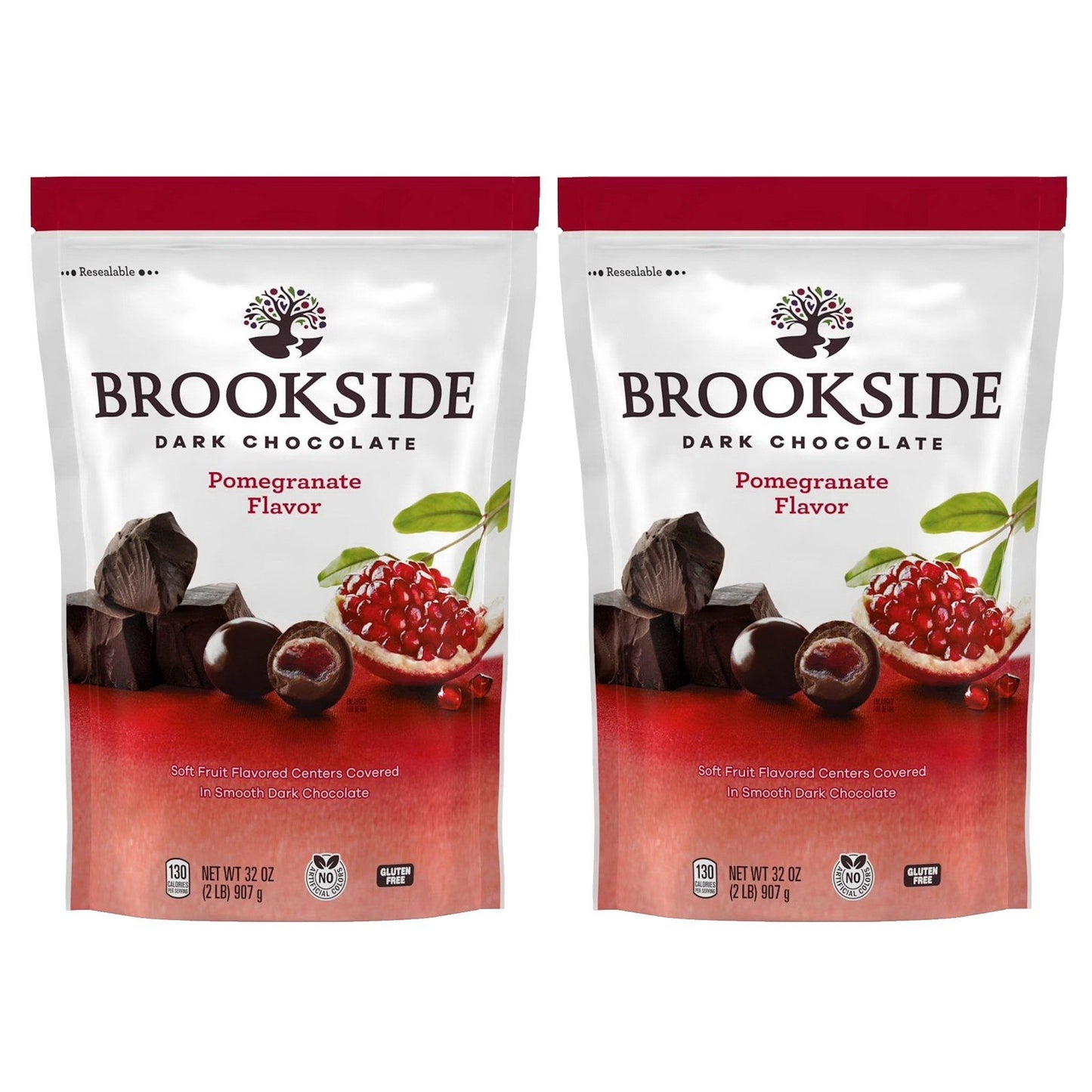 Brookside Dark Chocolate with Pomegranate Flavored Centers 1 2 or 3 32 oz bags