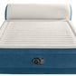 Intex Queen Size Air Mattress Bed with Built In Pump Storage Bag Headboard