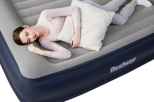 Bestway Tritech Inflatable Air Mattress King Size Bed 22" Built-in Pump & Pillow