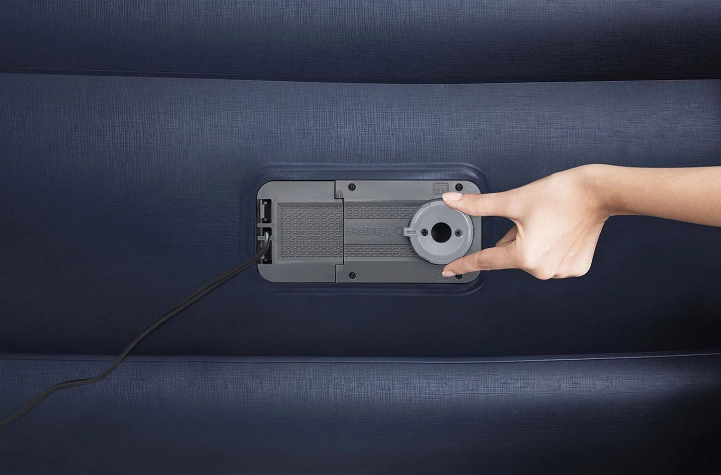 Bestway Tritech Inflatable Air Mattress King Size Bed 22" Built-in Pump & Pillow