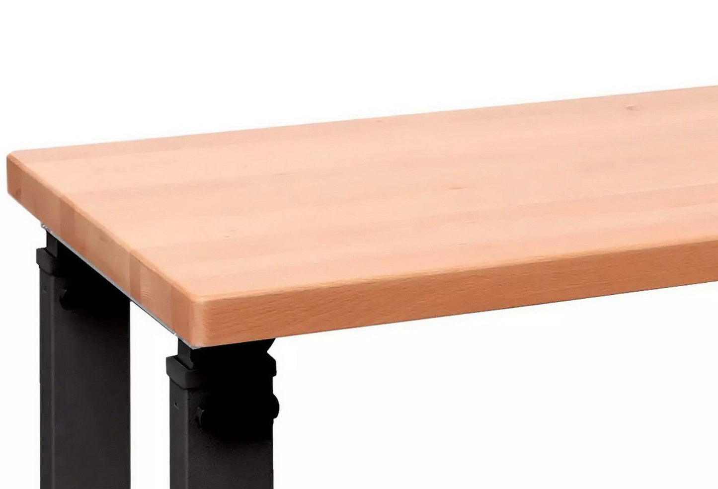 Adjustable Height Workbench Work Table Bench 72" Heavy Duty Wood Top Black