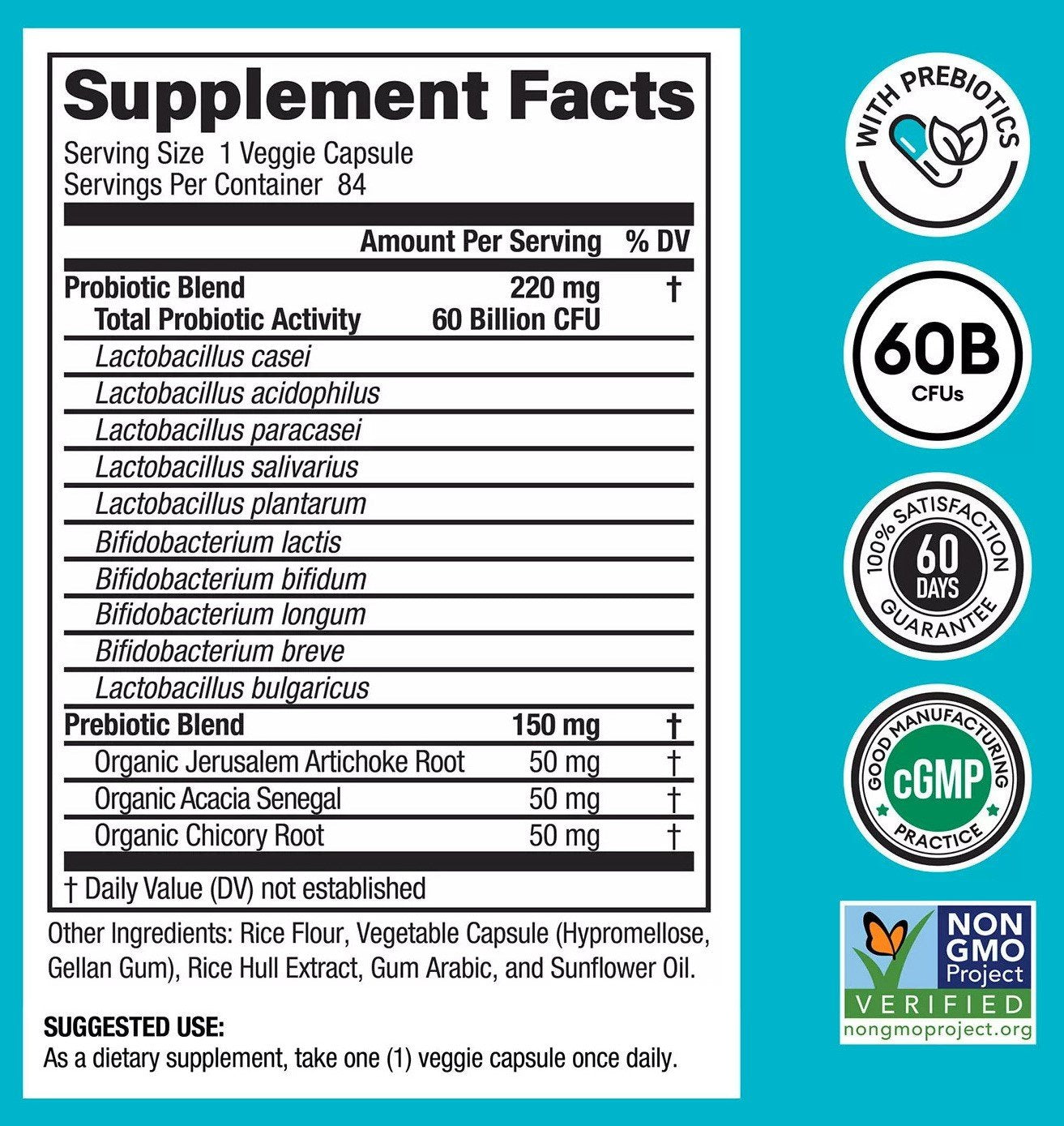 Physician's Choice 60 Billion CFU Probiotics Capsules 84 ct