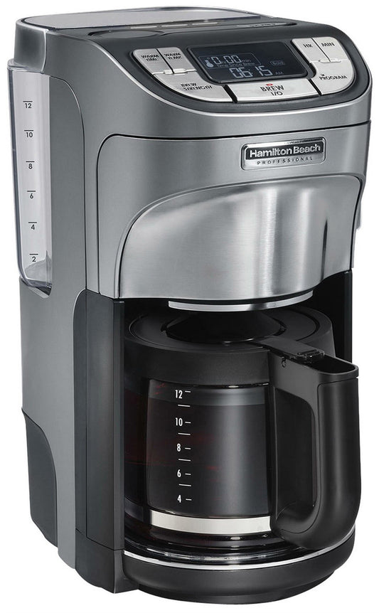 Hamilton Beach 12 Cup Programmable Coffee Maker Cone Brew Basket Wake Up Ready